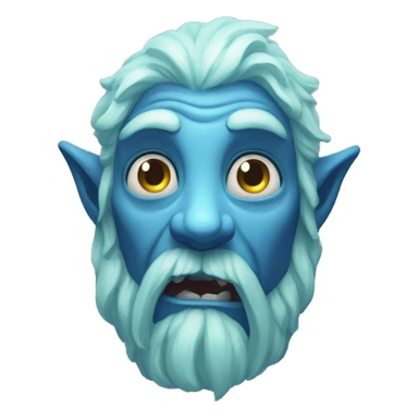 surprised stunned, firbolg spectral giant blue sticker