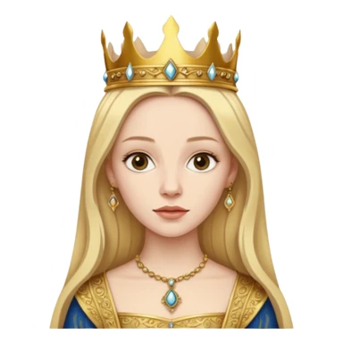 Elizabeth Woodville is the queen of York and looks like a blonde Rebecca Ferguson sticker