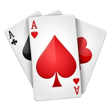 spinning playing card that switches between ace of spades, ace of hearts, ace of clubs, and ace of diamonds each rotation sticker