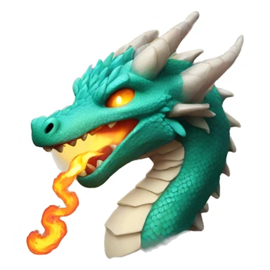 Mini dragon breathes fire sticker