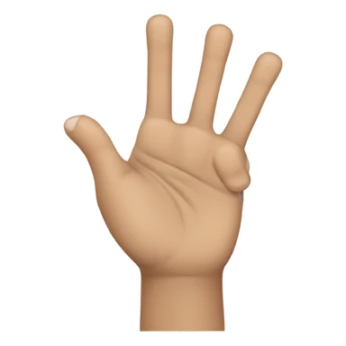 black hand with 5 fingers and the middle finger and ring finger are together sticker