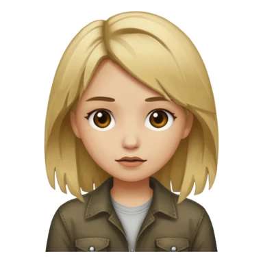 grunge girl with dirty blonde hair sticker