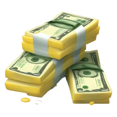 money stacked with butter sticker