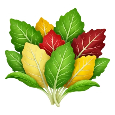different salad leaves different colors  sticker