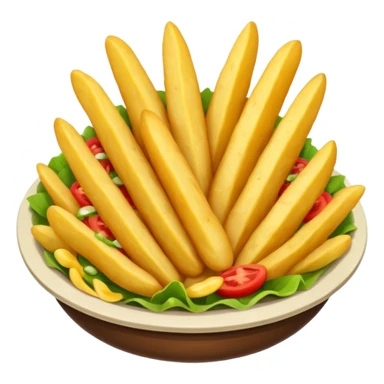 Generar papas fritas sin plato ni contenedor sticker