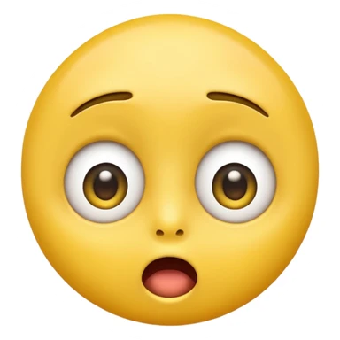 surprised yellow face emoji, wide eyes and open mouth, high quality, smooth shading, bright colors, clean background sticker