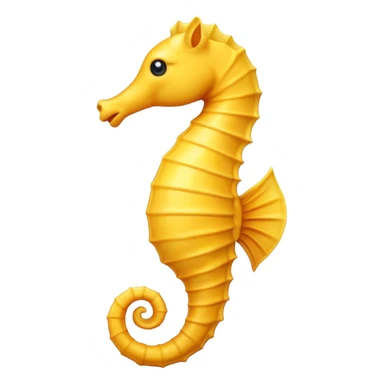 Left Facing Yellow Seahorse  sticker