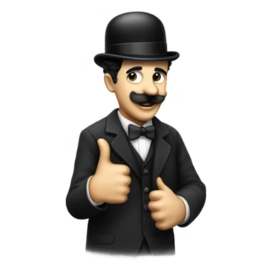 Charlie Chaplin thumbs up sticker