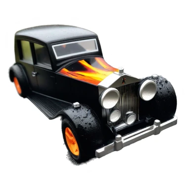    Hot wheels Darth Vader themed 1934 Rolls Royce scary Halloween monster rc car on  dark raining road  sticker
