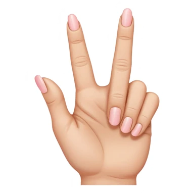 hand with middle finger, index finger, and thumb extended, pinky and ring finger folded down sticker