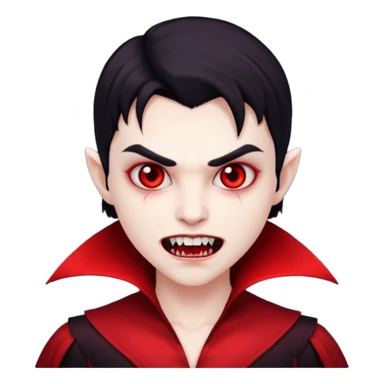 red vampire with gfangs and with red outfit sticker