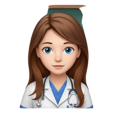 university classroom that says Mental Health Nursing on the blackboard with a pretty female nursing student with long brown hair, blue eyes sticker