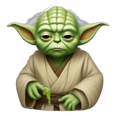 Maître Yoda qui fume un gion sticker