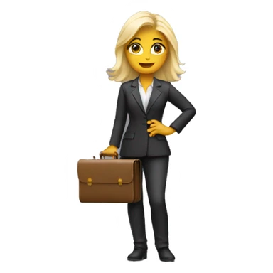 blondie holding out briefcase sticker