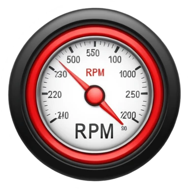 Red rpm without gauge or dashboard  sticker