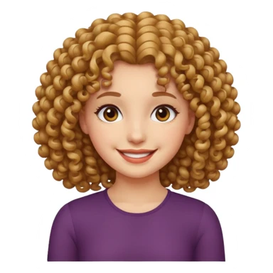 ios 18 emoji pretty poor girl with curly hair  sticker