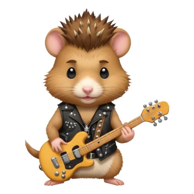 Punk guitarist hamster sticker