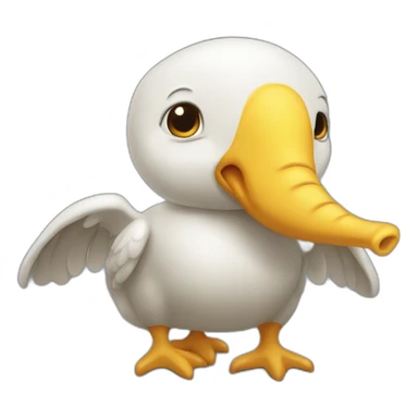 poussin sur un éléphant sticker