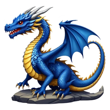 majestic Navy blue dragon sticker