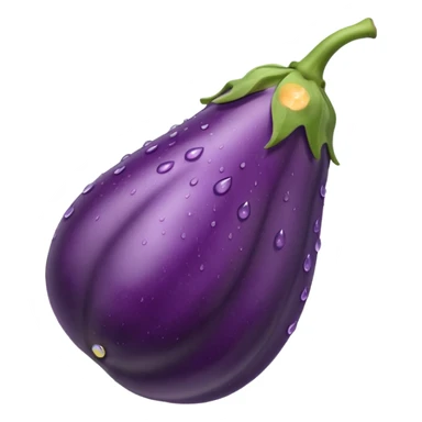 Eggplant with water drops  sticker