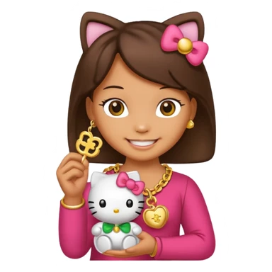 hello kitty lucky sticker