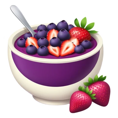 Açaí bowl with strawberries  sticker