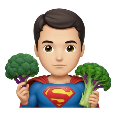 brocoli superman sticker