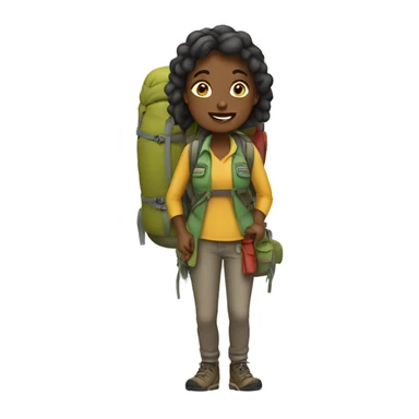 Women backpacking sticker