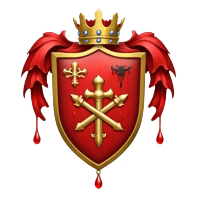 brasão sangrando medieval rosa de sangue vermelha sticker