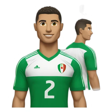 Ronaldo with Algerian soccer jersey sticker