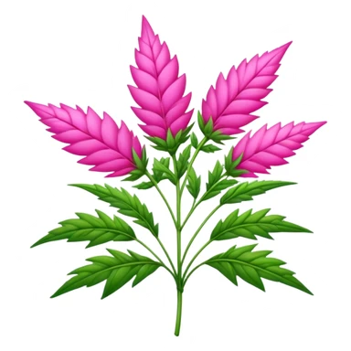 Pink weed sticker