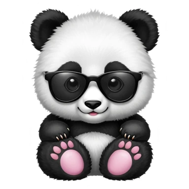 Baby panda with sunglasses  sticker