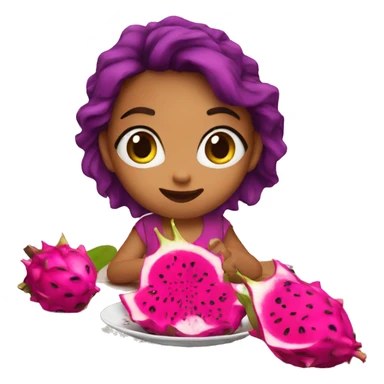 anisha eating dragonfruit] sticker