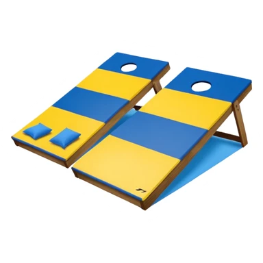 Cornhole board blue and yellow  sticker