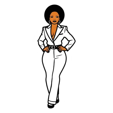 8k, 5000x5000px resolution, clean, smooth, thin lines, ultra detailed, hyperrealism, celebrity, singer, Janet Jackson. Glossy appearance, clean thin lines, vivid, clean appearance. sticker