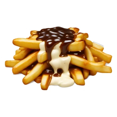 “Quebec poutine with crispy fries, melted white cheese curds, and rich brown gravy.” sticker