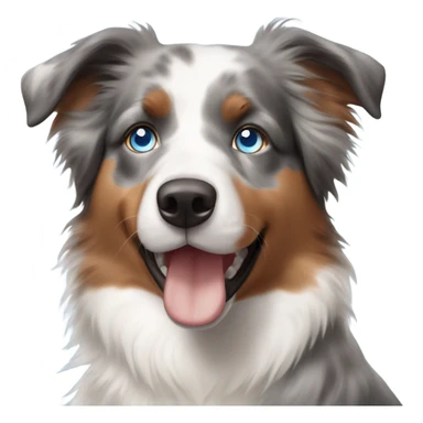 Australian shepherd with blue eyes sticker