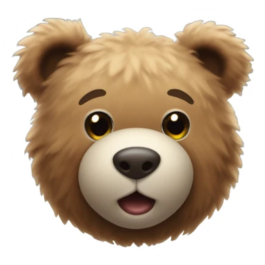 Fluffy fat teddy bear sticker