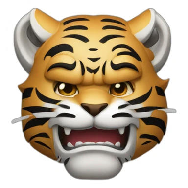 A samurai tiger in katana sticker