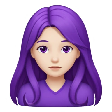Purple girl sticker