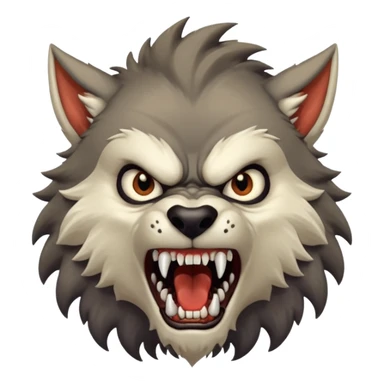 Werewolf – Furry wolf-man mid-roar sticker