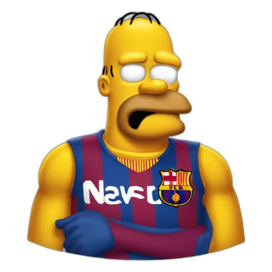 homero simpson fan of barcelona sporting club sticker