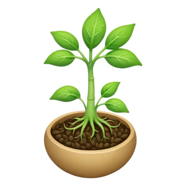 Sprout with no face just a sprout from a seed  sticker