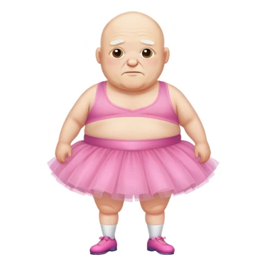 Fat old man in tootoo who is bold  sticker