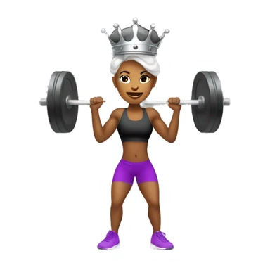 a Queen practicing Crossfit on a gym sticker