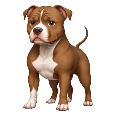 black and brown American bully pit bull sticker
