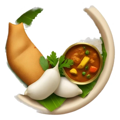 indian food with rice and sambar  sticker