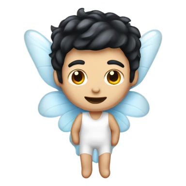 Dark haired male tooth fairy sticker