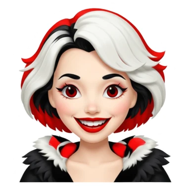 Cruella de vi laughing sticker