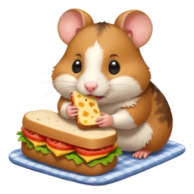 hamster go picnic sticker